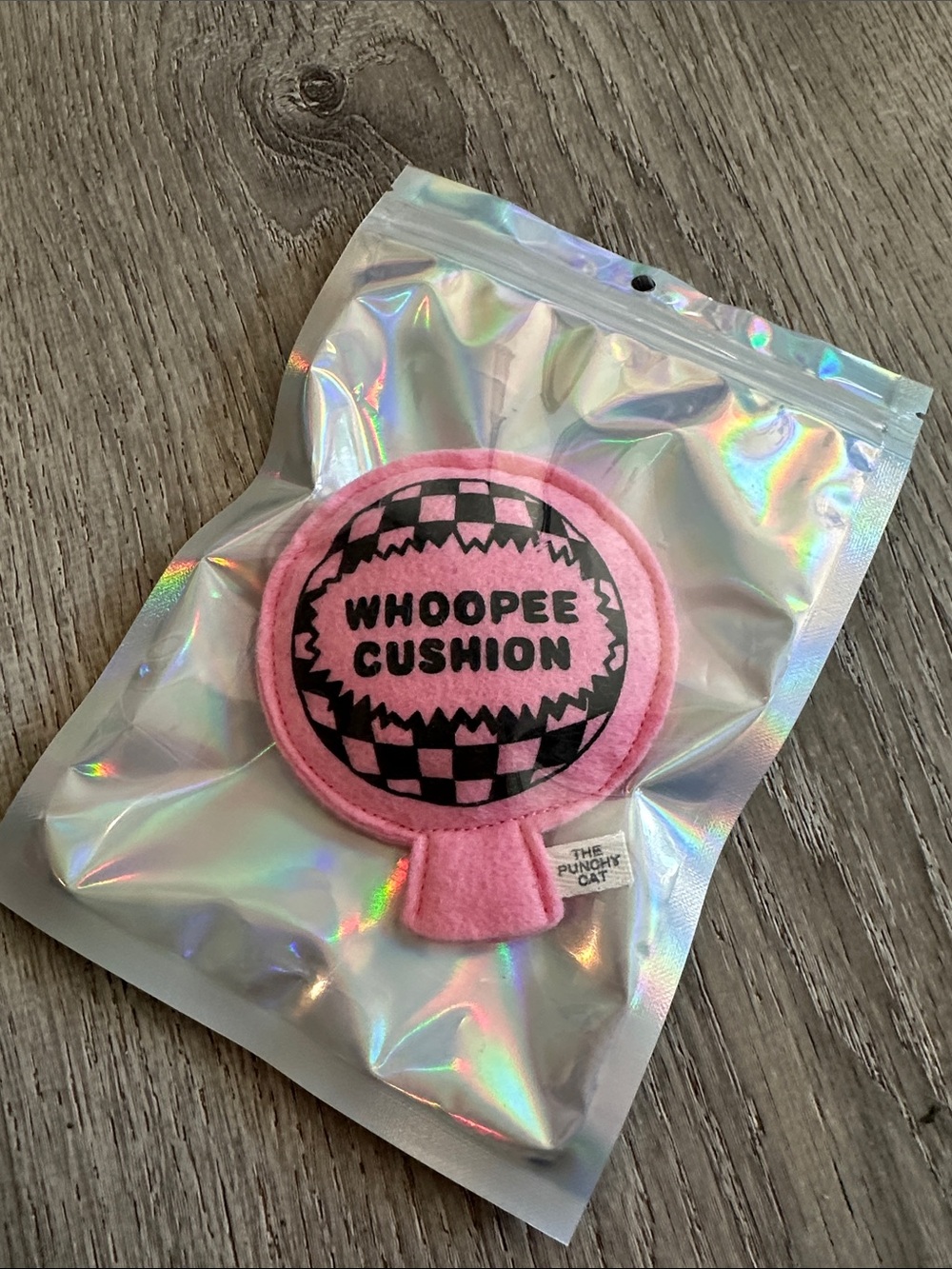 Pink Whoopee Cushion Cat Toy